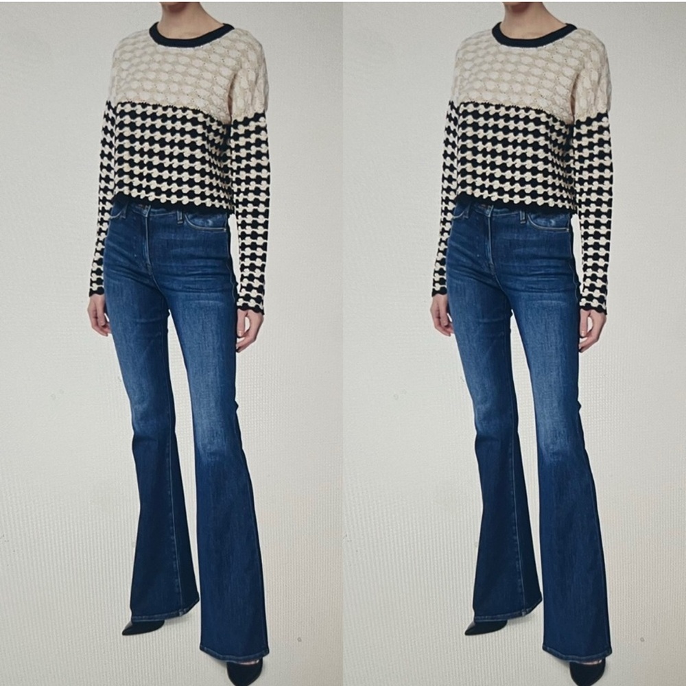 Frame Le High Flare High Waisted Jeans Size 32 Medium Wash Denim